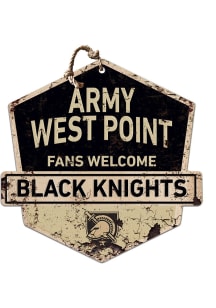 KH Sports Fan Army Black Knights Fans Welcome Rustic Badge Sign