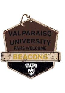 KH Sports Fan Valparaiso Beacons Fans Welcome Rustic Badge Sign