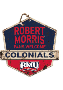 KH Sports Fan Robert Morris Colonials Fans Welcome Rustic Badge Sign