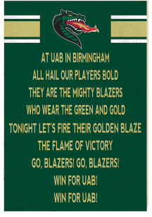 KH Sports Fan UAB Blazers 34x23 Fight Song Sign