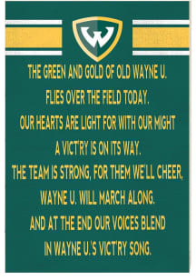 KH Sports Fan Wayne State Warriors 34x23 Fight Song Sign