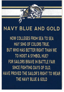 KH Sports Fan Navy Midshipmen 34x23 Fight Song Sign