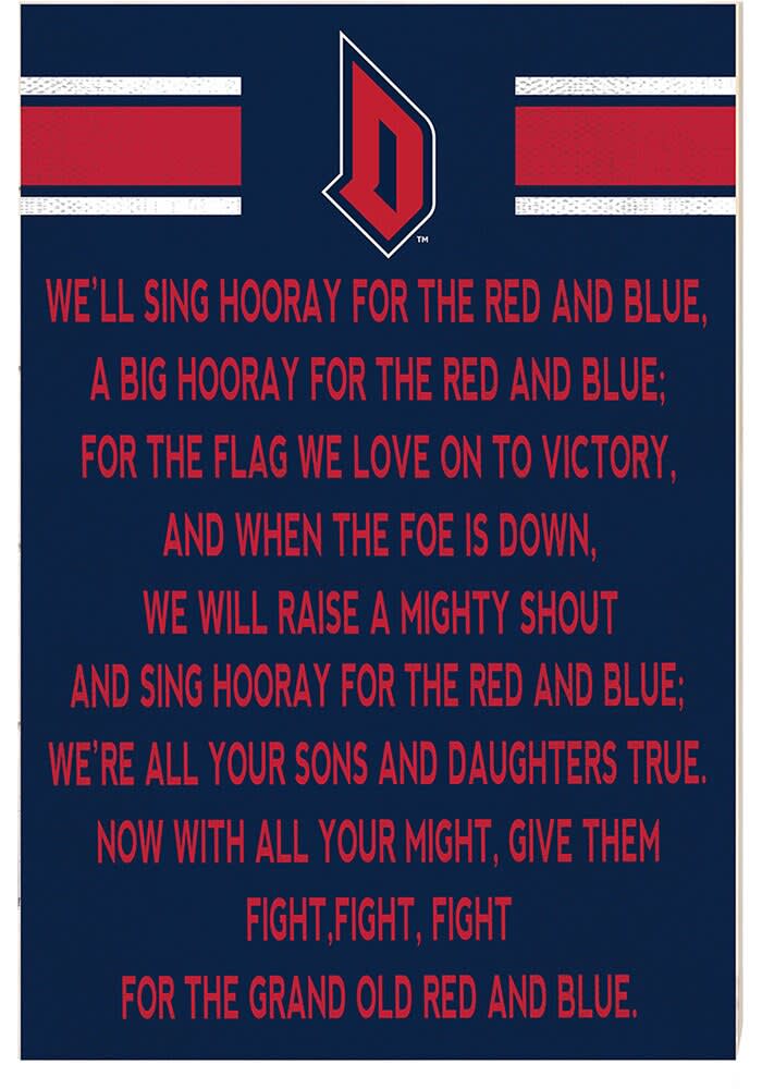 KH Sports Fan Duquesne Dukes 35x24 Fight Song Sign