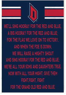 KH Sports Fan Duquesne Dukes 34x23 Fight Song Sign