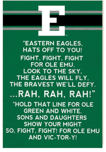 KH Sports Fan Eastern Michigan Eagles 34x23 Fight Song Sign