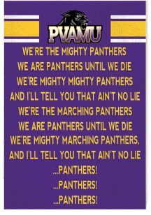 KH Sports Fan Prairie View A&amp;M Panthers 34x23 Fight Song Sign