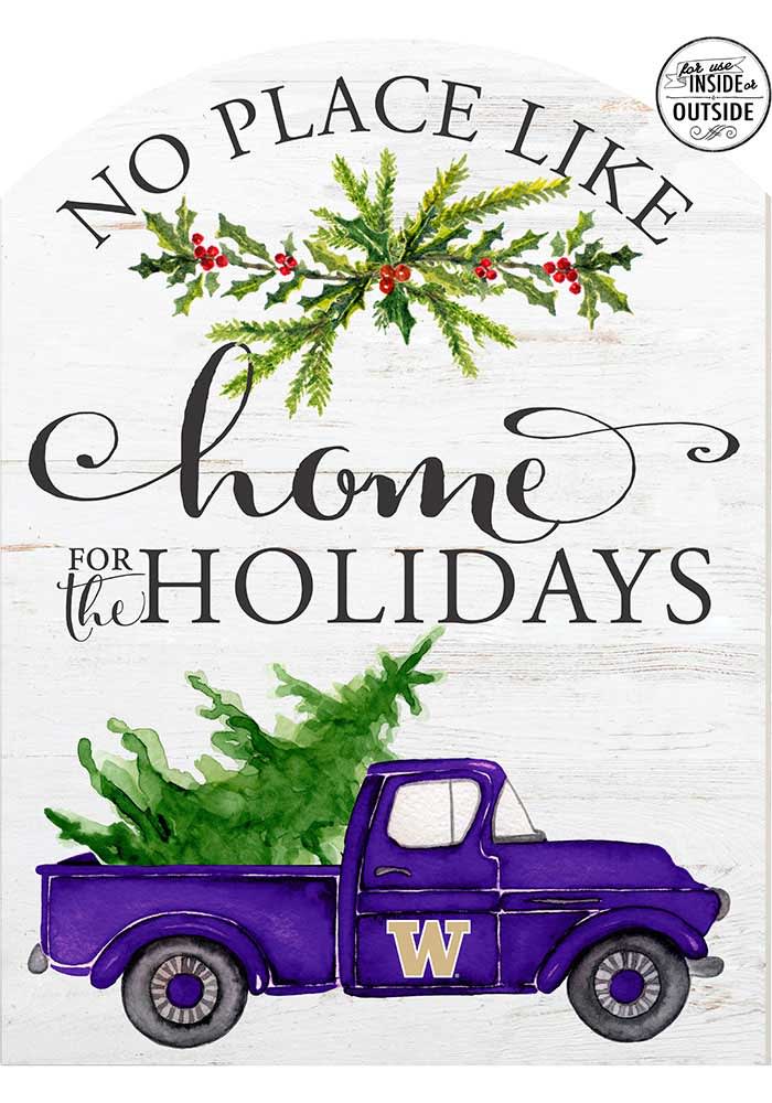 KH Sports Fan Washington Huskies 16x22 Home for Holidays Marquee Sign