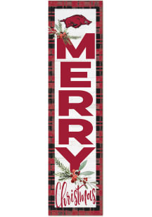 KH Sports Fan Arkansas Razorbacks 11x46 Merry Christmas Leaning Sign