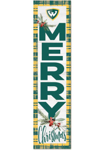KH Sports Fan Wayne State Warriors 11x46 Merry Christmas Leaning Sign