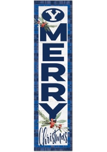 KH Sports Fan BYU Cougars 11x46 Merry Christmas Leaning Sign