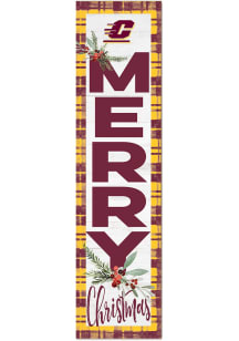 KH Sports Fan Central Michigan Chippewas 11x46 Merry Christmas Leaning Sign