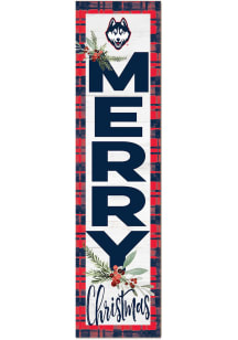KH Sports Fan UConn Huskies 11x46 Merry Christmas Leaning Sign