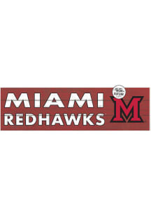 KH Sports Fan Miami RedHawks 35x10 Indoor Outdoor Colored Logo Sign