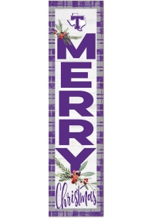 KH Sports Fan Tarleton State Texans 11x46 Merry Christmas Leaning Sign