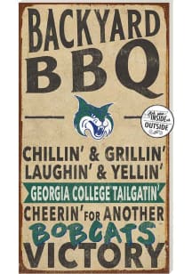 KH Sports Fan Georgia College Bobcats 11x20 Indoor Outdoor BBQ Sign
