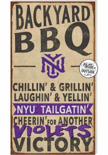 KH Sports Fan NYU Violets 11x20 Indoor Outdoor BBQ Sign
