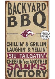 KH Sports Fan Southern Illinois Salukis 11x20 Indoor Outdoor BBQ Sign