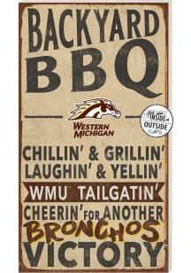 KH Sports Fan Western Michigan Broncos 11x20 Indoor Outdoor BBQ Sign