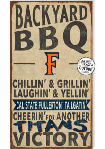 KH Sports Fan Cal State Fullerton Titans 11x20 Indoor Outdoor BBQ Sign