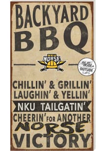 KH Sports Fan Northern Kentucky Norse 11x20 Indoor Outdoor BBQ Sign