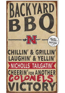 KH Sports Fan Nicholls State Colonels 11x20 Indoor Outdoor BBQ Sign