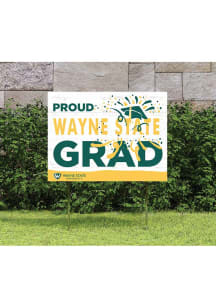 Wayne State Warriors 18x24 Proud Grad Logo Yard Sign