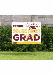 Bloomsburg University Huskies 18x24 Proud Grad Logo Yard Sign