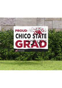 CSU Chico Wildcats 18x24 Proud Grad Logo Yard Sign