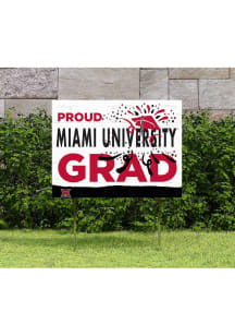 Miami RedHawks 18x24 Proud Grad Logo Yard Sign