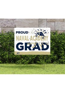 Navy Midshipmen 18x24 Proud Grad Logo Yard Sign