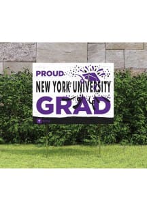 NYU Violets 18x24 Proud Grad Logo Yard Sign