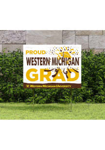 Western Michigan Broncos 18x24 Proud Grad Logo Yard Sign