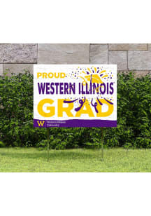Western Illinois Leathernecks 18x24 Proud Grad Logo Yard Sign