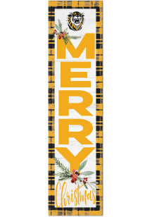 KH Sports Fan Fort Hays State Tigers 11x46 Merry Christmas Leaning Sign