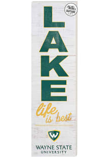 KH Sports Fan Wayne State Warriors 35x10 Lake Life is Best Indoor Outdoor Sign