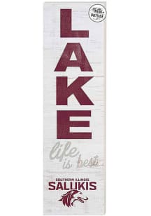 KH Sports Fan Southern Illinois Salukis 35x10 Lake Life is Best Indoor Outdoor Sign