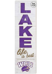 KH Sports Fan Western Carolina 35x10 Lake Life is Best Indoor Outdoor Sign