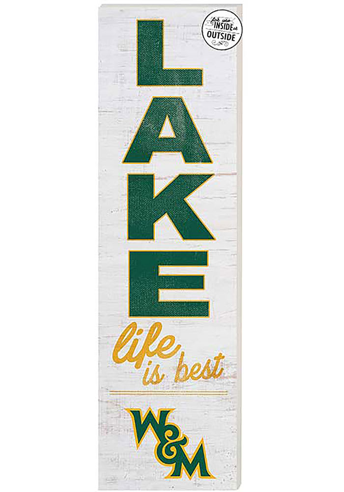 KH Sports Fan William & Mary Tribe 35x10 Lake Life is Best Indoor Outdoor Sign