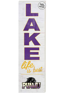 KH Sports Fan Prairie View A&amp;M Panthers 35x10 Lake Life is Best Indoor Outdoor Sign
