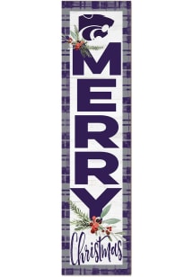 KH Sports Fan K-State Wildcats 11x46 Merry Christmas Leaning Sign