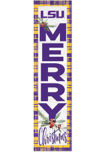 KH Sports Fan LSU Tigers 11x46 Merry Christmas Leaning Sign