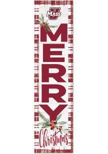 KH Sports Fan Massachusetts Minutemen 11x46 Merry Christmas Leaning Sign