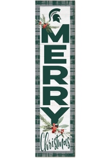 KH Sports Fan Michigan State Spartans 11x46 Merry Christmas Leaning Sign