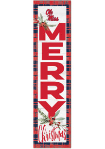 KH Sports Fan Ole Miss Rebels 11x46 Merry Christmas Leaning Sign