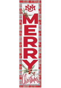 KH Sports Fan New Mexico Lobos 11x46 Merry Christmas Leaning Sign