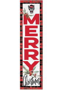 KH Sports Fan NC State Wolfpack 11x46 Merry Christmas Leaning Sign