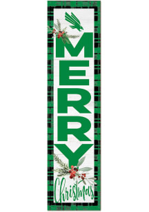 KH Sports Fan North Texas Mean Green 11x46 Merry Christmas Leaning Sign