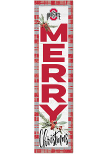 KH Sports Fan Ohio State Buckeyes 11x46 Merry Christmas Leaning Sign