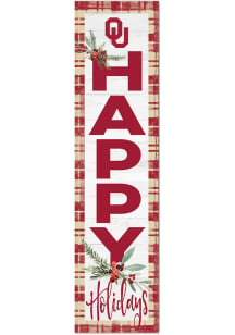 KH Sports Fan Oklahoma Sooners 11x46 Merry Christmas Leaning Sign