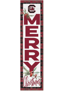KH Sports Fan South Carolina Gamecocks 11x46 Merry Christmas Leaning Sign